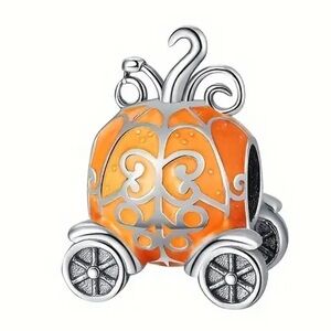 Pumpkin Carriage Bracelet Charm; Glow in the Dark. New.